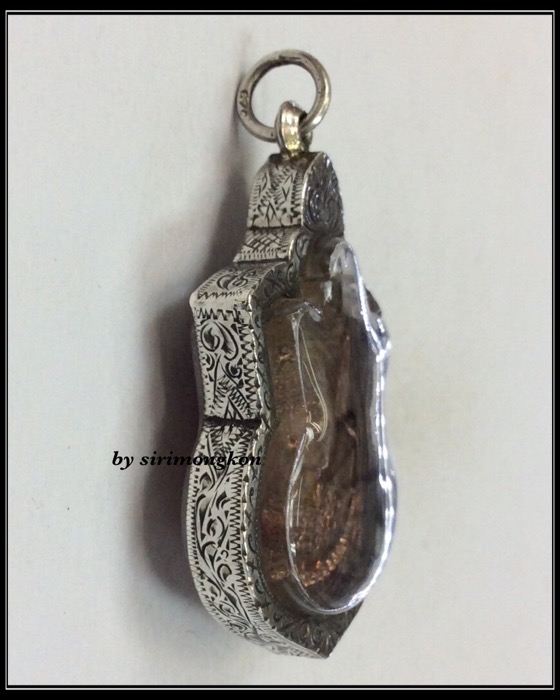 เหรียญสมเด็จพระนเรศวรมหาราช วัดใหญ่ชัยมงคล ปี51 เนื้อทองแดง เลี่ยมกรอบเงินแท้