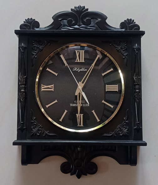 นาฬิกาเก่าวินเทจ Rhythm ของแท้ 4JEWELS TRANSISTOR CLOCK สวย หายาก
