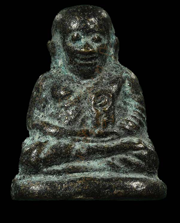 หล่อโบราณหลวงพ่อเงิน วัดบางคลาน รุ่นปืนแตก พิมพ์ยินมเศียรโต