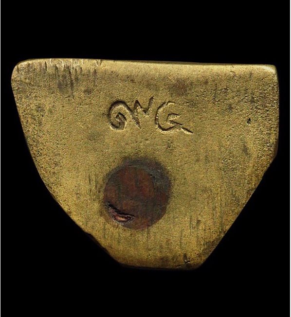 รูปหล่อหลวงพ่อทบธัมมปัญโญ รุ่นฉลองอายุครบ๙๔ปี เนื้อทองเหลืองผสม ออกวัดชนแดน ปี2516