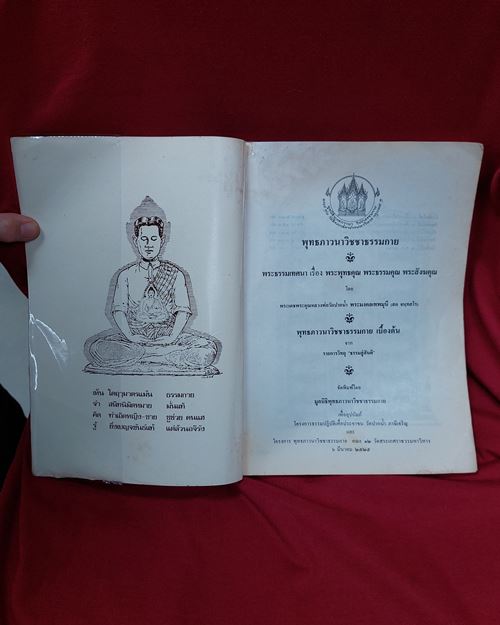 (ปิด89-)พุทธภาวนาวิชชาธรรมกาย โดยหลวงพ่อวัดปากน้ำ กว้าง18.5xยาว26ซ.ม. หนา193หน้า ปี2525 (สภาพมือสอง)