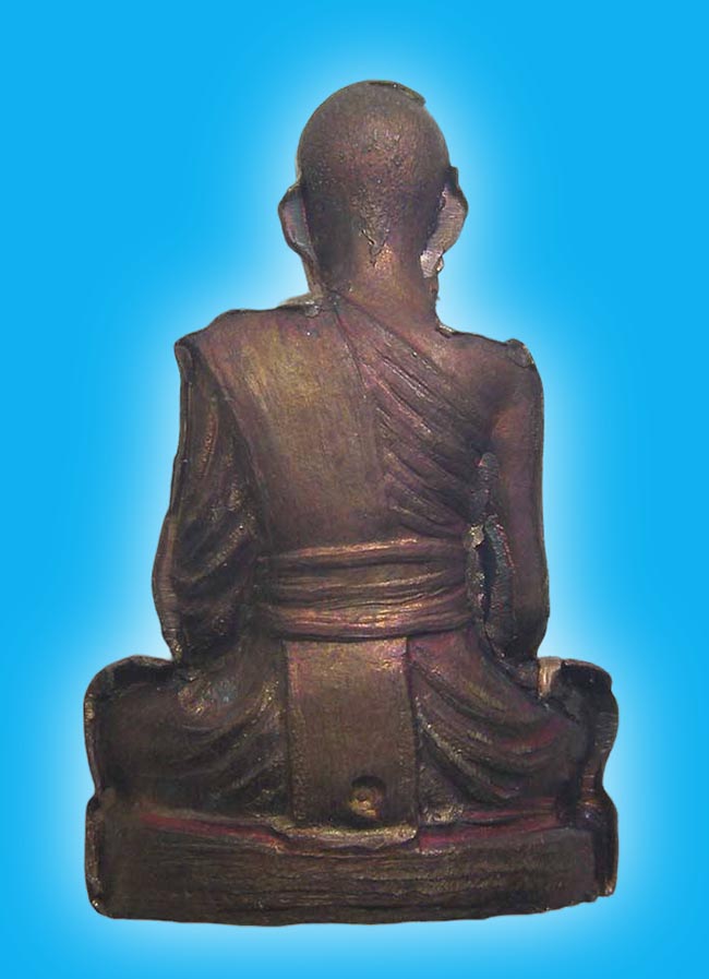 รูปเหมือนปั๊มรุ่นแรก เนื้อทองแดง พระอาจารย์ดิเรก วัดหนองทราย สุพรรณบุรี