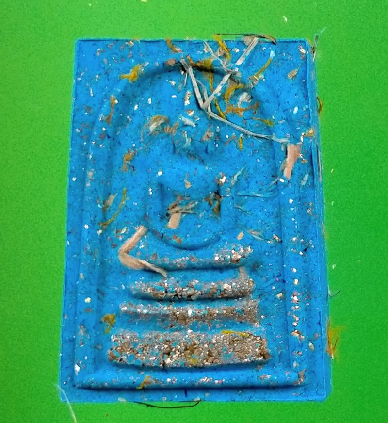 พระสมเด็จ 100 ปี หลวงพ่อพัฒน์ วัดห้วยด้วน เนื้อผงน้ำมนต์ จีวรหลวงพ่อพัฒน์ โรยเพชรหน้าทั่ง ชานหมาก