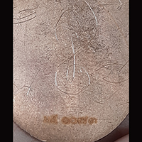 เหรียญ รุ่น 1 พระเจ้าแสนแซ่ วัดแม่สูนหลวง อ.ฝาง จ.เชียงใหม่ จารมือ ตอกหมายเลข มส. 1073