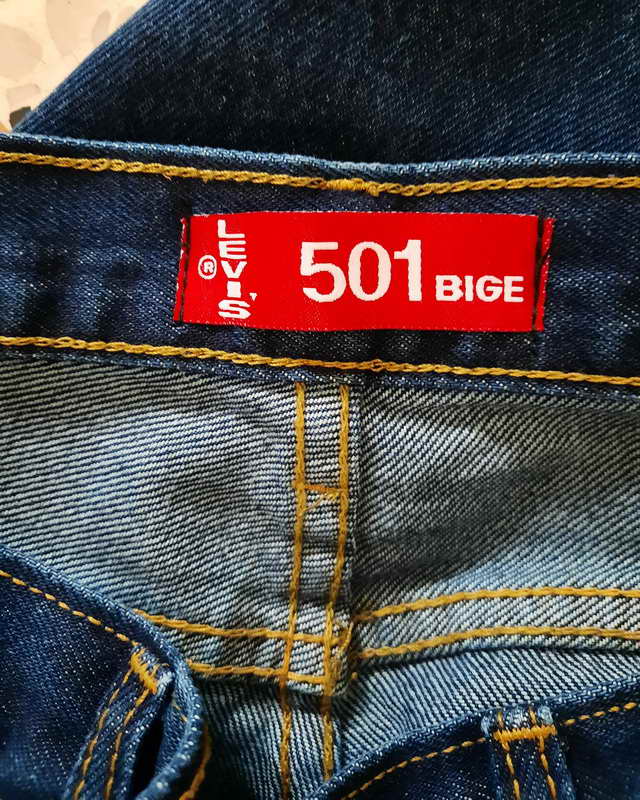 กางเกงยีนส์ Levi's Big E เอว 32 ขายาว 41 ผ้าฟอกนิ่มขัดทราย