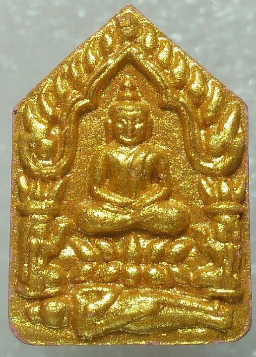 พระขุนแผนนั่งกุมารทอง โรยผงตะไบ ปคุโณ