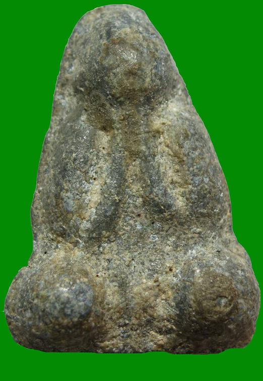 พระปิดตาเนื้อชินเขียว พิมพ์เล็ก 2 หน้าสภาพสวยไขเดิมๆ