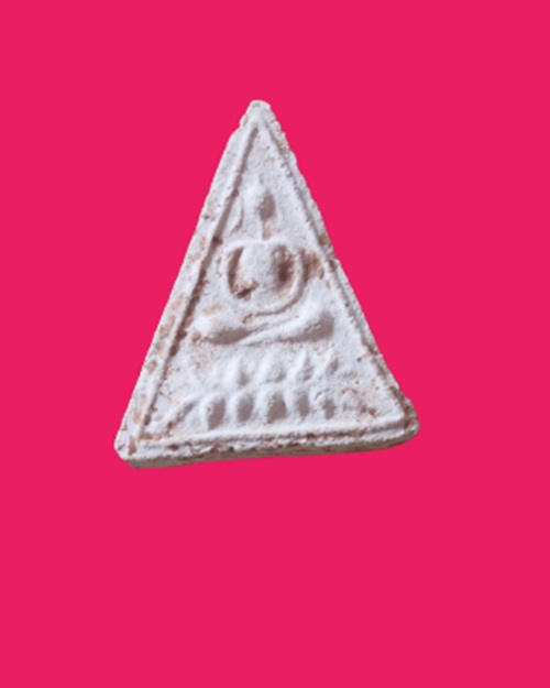 พระเนื้อผงพิมพ์นางพญา หลวงพ่อนารถ วัดศรีโลหะราษฎร์บำรุง จ.กาญจนบุรี