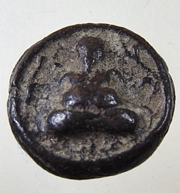 พระสังกัจจายน์เนื้อดินผสมผงดินหน้าตะโพน หลวงพ่อเต้า วัดเกาะวังไทร จ.นครปฐม ปี ๒๔๙๖