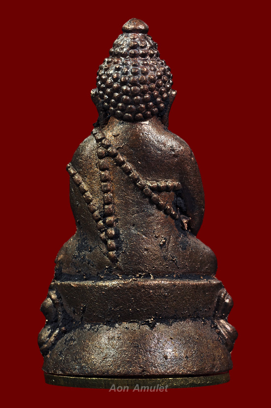 พระกริ่งหล่อโบราญเนื้อนวโลหะก้นทองเหลือง รุ่น มงคลเศรษฐี หลวงพ่อสิน วัดละหารใหญ่ พศ.2559 หมายเลข 145