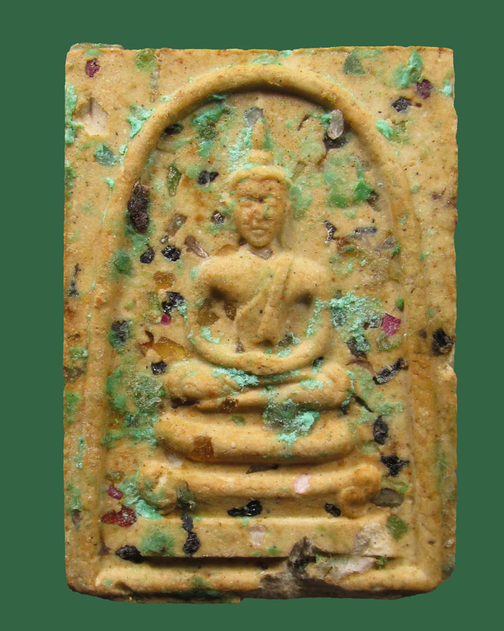 พระสมเด็จพิมพ์ 2 หน้า โรยพลอย วัดราชนัดดา กรุงเทพฯ ปี2512 หลวงพ่อกวย ปลุกเสก 