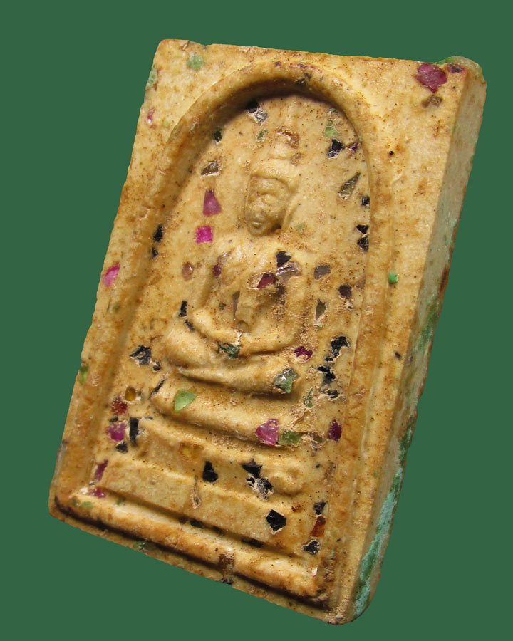 พระสมเด็จพิมพ์ 2 หน้า โรยพลอย วัดราชนัดดา กรุงเทพฯ ปี2512 หลวงพ่อกวย ปลุกเสก 