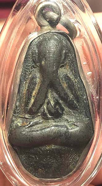 *พระปิดตา หลวงพ่อเชย วัดท่าควาย สิงห์บุรี ปี๒๔๖๔ พิมพ์สองหน้า เนื้อผงใบลาน*