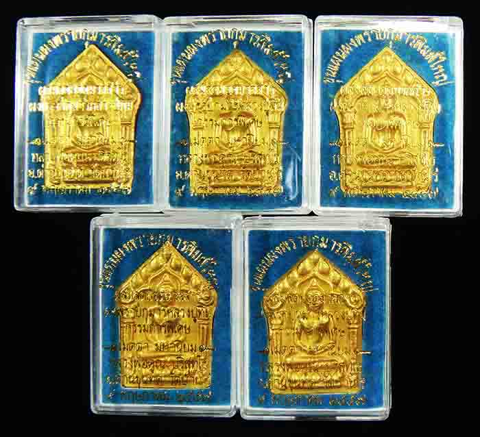 ***5 องค์***หลวงพ่อคูณพระขุนแผนพรายกุมารพิมพ์ใหญ่ ทาทอง+ฝังตะกรุดเงินคู่ 