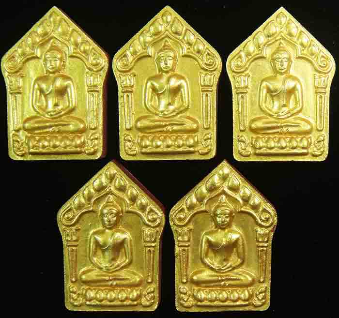 ***5 องค์***หลวงพ่อคูณพระขุนแผนพรายกุมารพิมพ์ใหญ่ ทาทอง+ฝังตะกรุดเงินคู่ 