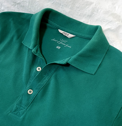 เสื้อโปโล H&M ของแท้ สีเขียว สวยๆเลย