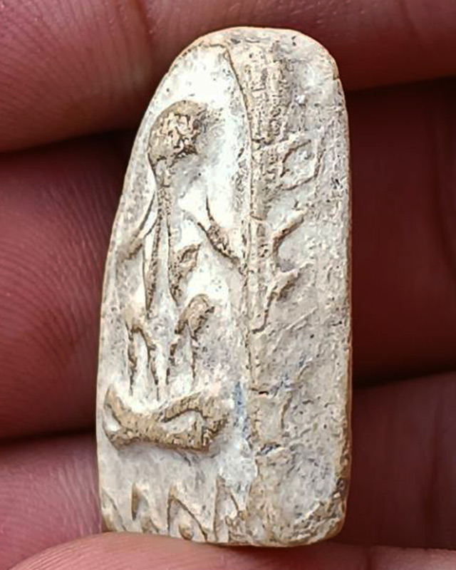 ปิดตาหลวงปู่เลี่ยม วัดศรีเรืองบุญ จ.นนทบุรี สร้างราวปี พ.ศ.2470-2482 พระมีขนาด 2.1 X 2.8 ซ.ม.