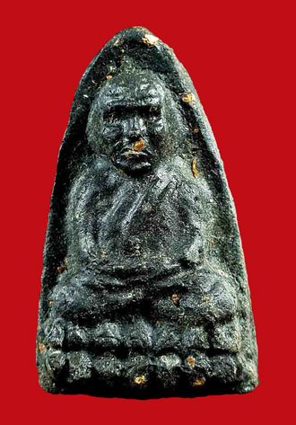 หลวงพ่อทวด เนื้อว่าน วัดห้วยมงคล ปี 2549 พิมพิ์ใหญ่ (1) หลังฝังโลหิตธาตุ