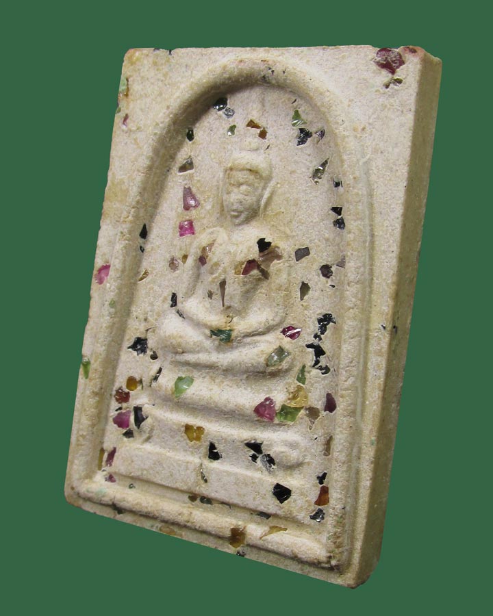 พระสมเด็จพิมพ์ 2 หน้า โรยพลอย วัดราชนัดดา กรุงเทพฯ ปี2512 หลวงพ่อกวย ปลุกเสก