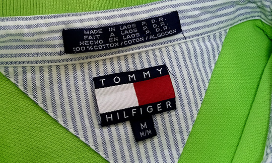 ของแท้ TOMMY HILFIGER โปโลคอปก สีเขียว สวยๆ รอบอก44