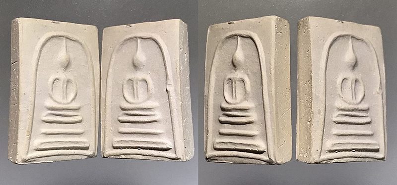 สมเด็จพุฒาจารย์ (โต พรหมรังสี) วัดใหม่อมตรส บางขุนพรหมกรุงเทพฯ เนื้อผงพิมพ์สังฆาฎิ ปี2539 2องค์