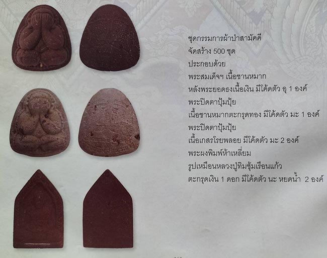 รูปเหมือนซุ้มเรือนแก้ว พิมพ์ 5 เหลี่ยม เนื้อชานหมากตะกรุดเงิน มีเกษา หลังสิงห์ หลวงปู่ทิม วัดพระขาว 