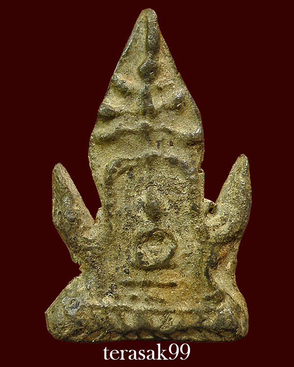 ซุ้มเสมาทิศ กรุวัดมหาธาตุ เพชรบูรณ์ เนื้อชินเงิน พร้อมบัตรรับรองฯ