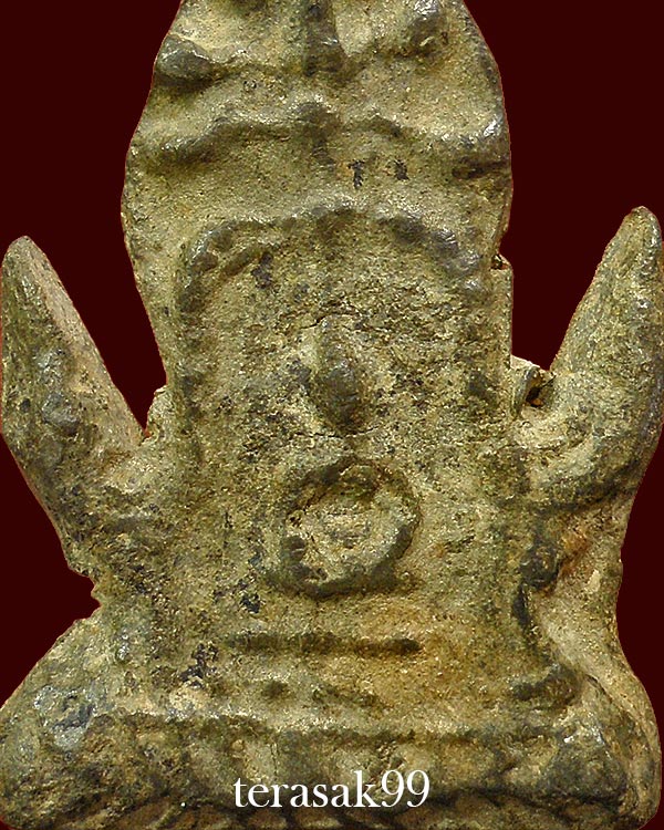 ซุ้มเสมาทิศ กรุวัดมหาธาตุ เพชรบูรณ์ เนื้อชินเงิน พร้อมบัตรรับรองฯ