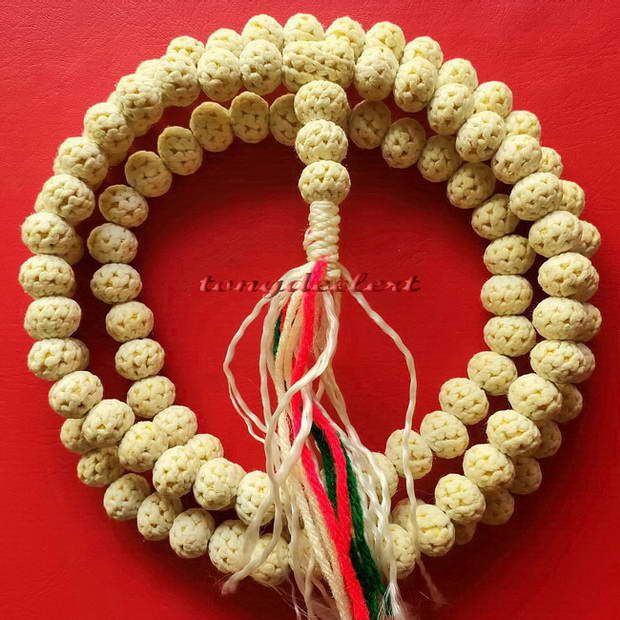 สุดยอดประคำ ประคำถักกระดาษสาลงยันต์108 หลวงพ่ออุตตมะ วัดวังก์วิเวการาม ตามตำรามอญโบราณ สวยมากค่ะ