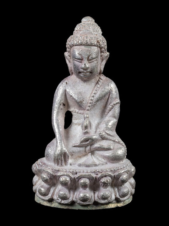 พระกริ่ง เนื้อเงิน รุ่นเมตตา ลป. ม่น วัดเนินตามาก ชลบุรี ปี 2537