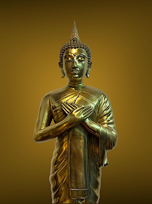 พระพุทธรูปปางรำพึง วัดเกาะวงษ์เกียรติ จ.สุโขทัย
