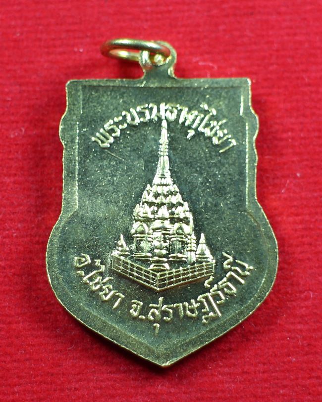 เหรียญเสมา พระชยาภิวัฒน์ (หนู ติสฺโส) หลังพระบรมธาตุไชยา อ.ไชยา จ. สุราษฎร์ธานี