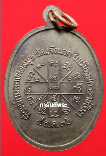 เหรียญหลวงพ่อคูณ เจริญพรล่าง ห่วงเดิม เนื้อนวะโลหะแก่เงิน จมูกสวย พร้อมบัตรพระแท้