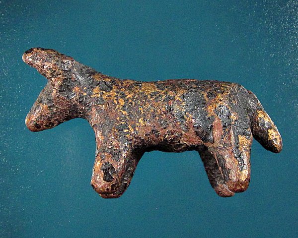 วัวธนูหลวงพ่อน้อย วัดศรีษะทอง นครปฐม ยุคปลาย ครั่งพุดซา ยาว4ซ.ม.