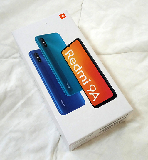 กล่อง Redmi 9A  สภาพสวย พร้อมแถมอุปกรณ์ ยังใหม่ ไม่เคยใช้งาน