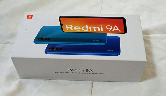 กล่อง Redmi 9A  สภาพสวย พร้อมแถมอุปกรณ์ ยังใหม่ ไม่เคยใช้งาน