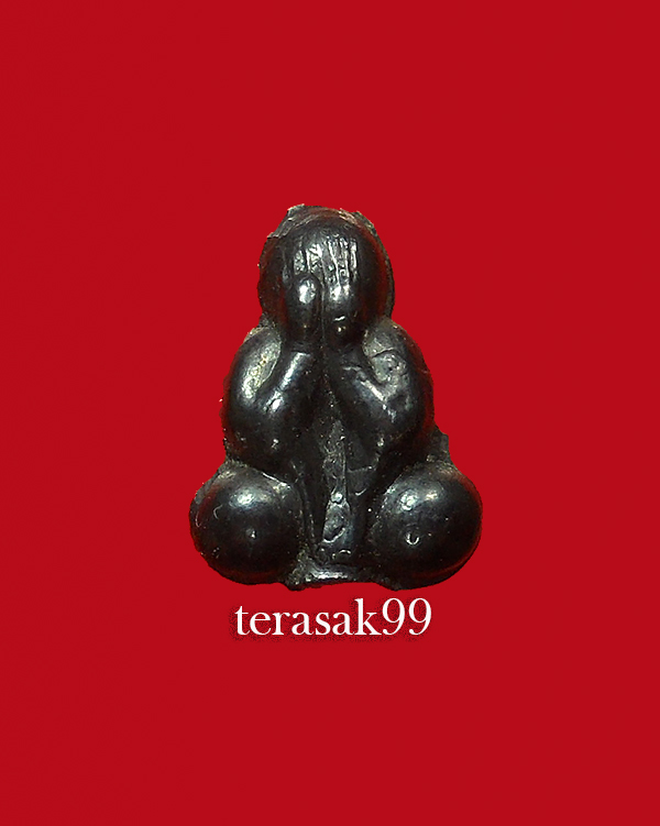 พระปิดตาสองหน้า พิมพ์เล็ก เนื้อเมฆพัตร หลวงพ่อเดิม วัดหนองโพ จ.นครสวรรค์ ราคาเบาๆ(2)