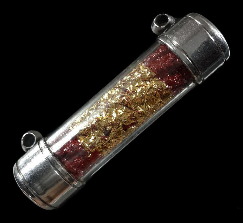 ตะกรุดแดง หลวงพ่อจำลอง วัดเจดีย์แดง จ.อยุธยา ขนาด 5.2 ซ.ม