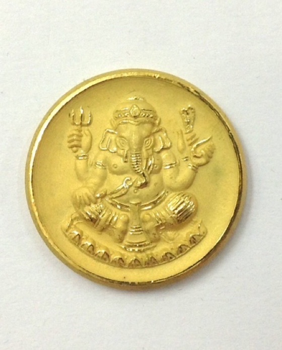 เหรียญพระพิฆเนศ รุ่นมหาเทพ2แผ่นดิน ปี41 วัดแก้วแจ่มฟ้า มีโค๊ด ตลับเดิม