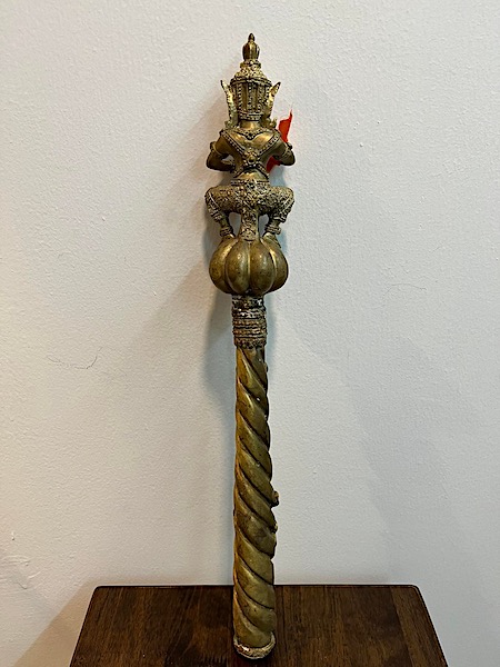 กระบองท้าวเวสสุวรรณ พิมพ์หน้าเทพขนาดบูชา พร้อมกล่องไม้