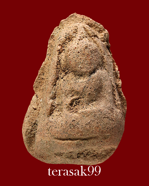 พระกำแพงเม็ดน้อยหน่า เนื้อดิน กรุวัดพระแก้ว จ.กำแพงเพชร พร้อมบัตรรับรองพระแท้(องค์ที่5)