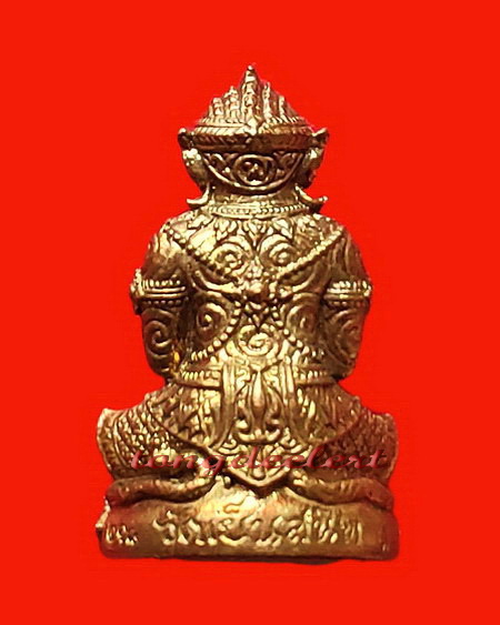 หนุมานอธิษฐานฤทธิ์ หลวงพ่อสนองชาติ วัดเย็นสนิทธรรมาราม เนื้อทองแดงนอก อุดมวลสารตะกรุดเงิน