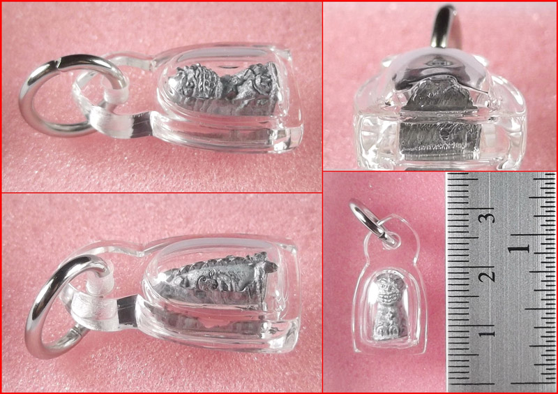 วัดใจ เสือเศรษฐี รุ่นยอดขุนพล 59 หลวงพ่อสมชาย วัดปริวาสราชสงคราม กรุงเทพฯ เนื้อชิน ปี 2558 เลี่ยม #2