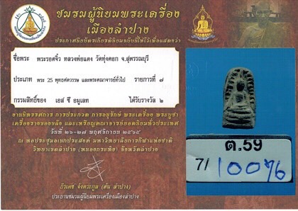 พระรอดจิ๋ว (ยุคต้น) หลวงพ่อแดง วัดทุ่งคอก (เนื้อดิน) จ.สุพรรณบุรี