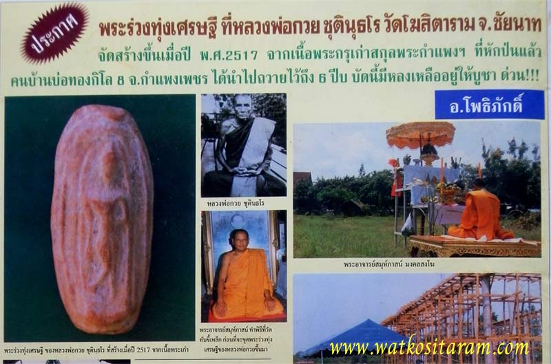 พระลีลาทุ่งเศรษฐี หลวงพ่อกวยปี2517 หลวงปู่หมุนปลุกเสก