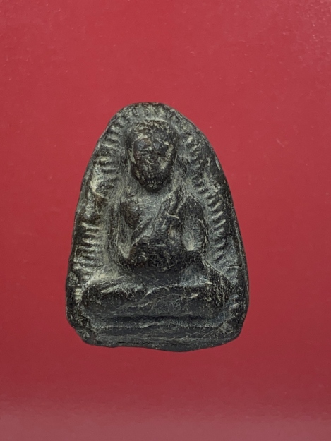 พระสังกัจจายน์ เนื้อผงใบลาน หลังลายมือหลวงพ่อกวย วัดโฆษิตาราม จ.ชัยนาท