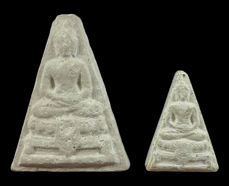 พระสมเด็จองค์บดินทร์ วัดสามปลื้ม ปี25 ผสมผงเก่าวัดบางขุนพรหม พิมพ์ใหญ่ + พิมพ์เล็ก 