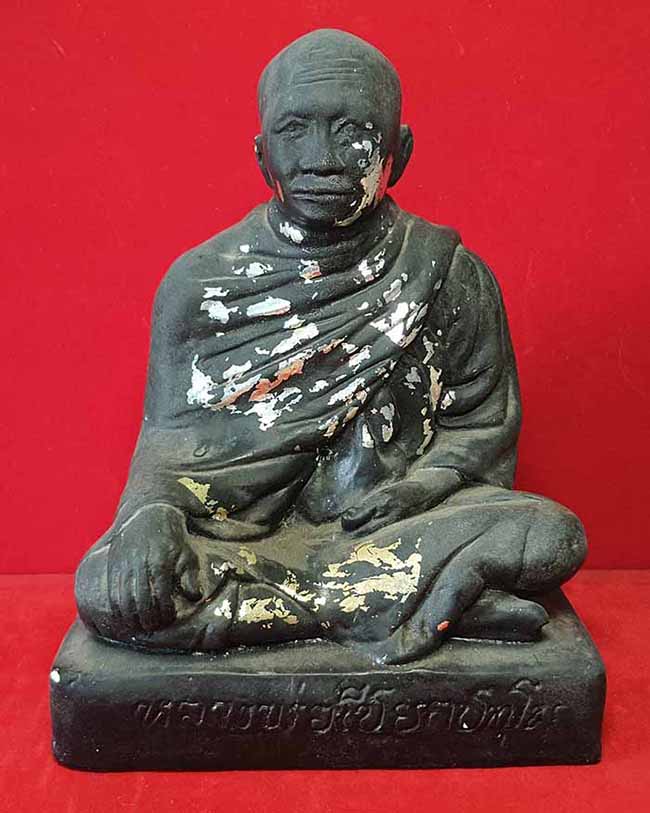 พระบูชาหลวงพ่อเปียก วัดนาสร้าง เนื้อปูนลงยา พ.ศ.๒๕๑๙ จังหวัดชุมพร(ออกวัดหงษ์ปิยราม)*255