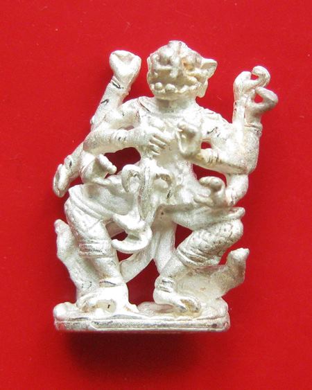 หนุมานหล่อโบราณ 8 กร รุ่นแรก เนื้อเงิน หลวงพ่อแล วัดพระทรง จ.เพชรบุรี ปี 50