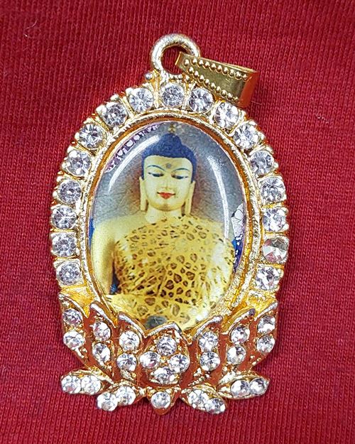 ล็อคเก็ตพระพุทธเจ้า  หลังเจดีย์พุทธคยา จากประเทศอินเดีย